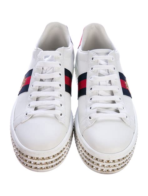 gucci ace sneaker with crystals price|Gucci jeweled sneakers price.